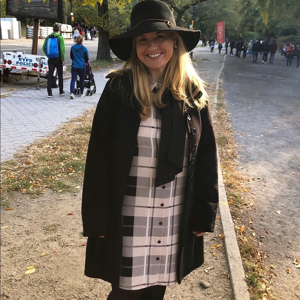 Black Kensie button-up dress coat size small